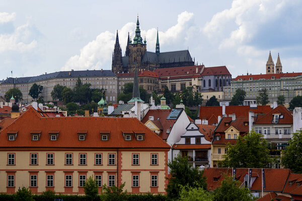Scenic view over beautiful landscape. czech republic. cityscape. travel photo.