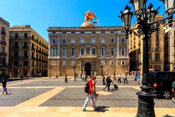 Seville Spanje Oktober 2019 Gevel Van Stad Barcelona — Stockfoto