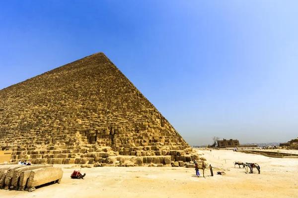Pyramiderna Giza Öknen — Stockfoto