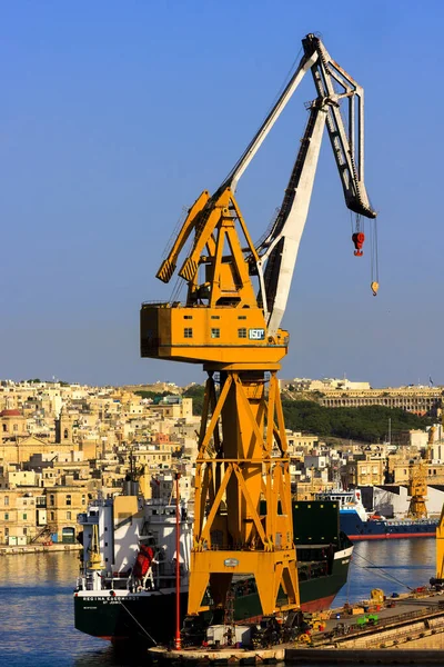 Valletta Malta May 2009 Huge Ship Yard Cairns Malta Valletta — Stock Photo, Image