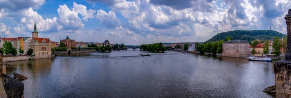 Прага Чехия Июня 2018 Года Вид Воздуха Карлов Мост Собором — стоковое фото