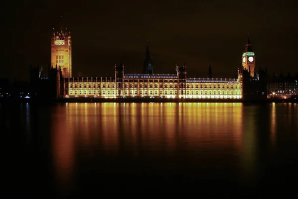 London Circa Szeptember 2019 Parlament Tornya Westminster Palace Éjjel — Stock Fotó