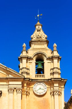 old street in the city of Valletta, Malta
