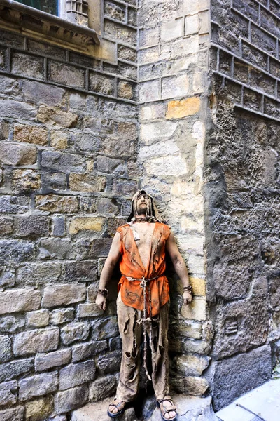 Barcelona Spain May 2014 Street Performer Busker Fairy Tale Style — ストック写真