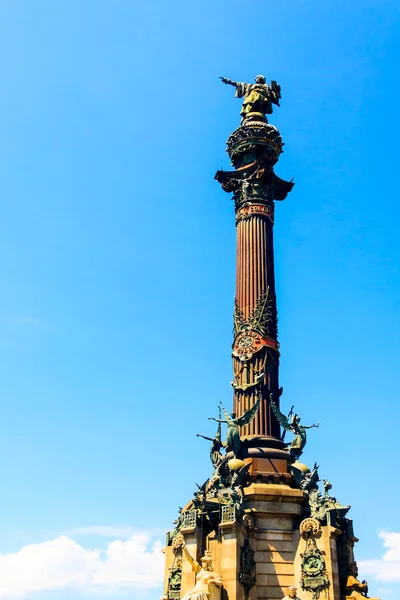 Dettaglio Del Monumento Colombo Barcellona Spagna — Foto Stock