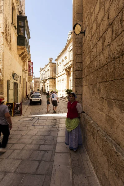 Venice Italy Circa September 2019 Tourists Walking Street Old Town — Fotografia de Stock