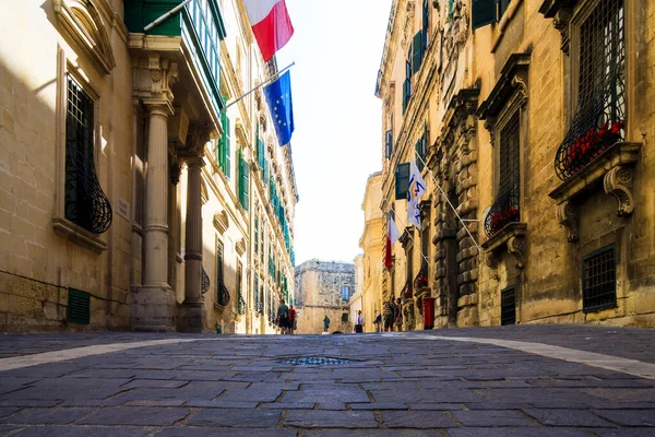 Alte Straße Der Stadt Valletta Malta — Stockfoto