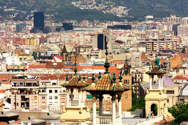 Luchtfoto Van Stad Barcelona Spanje — Stockfoto