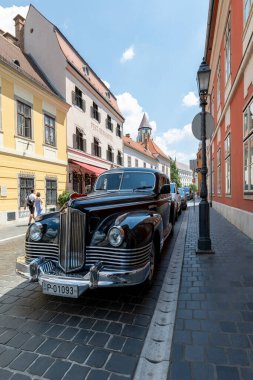 Victoria BC Canada - 27 Ağustos 2017: Geleneksel Vancouver Adası Motor Toplantısı 'nda egzotik ithal otomobiller sergileniyor. 