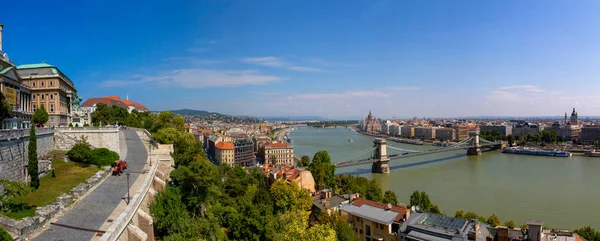 Panoramautsikt Över Gamla Stan Budapest Ungern — Stockfoto