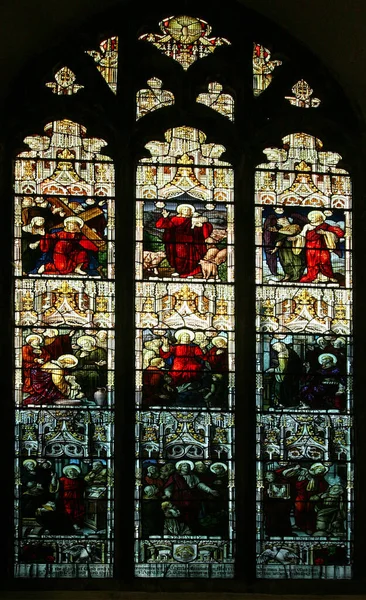 Färgat Glas All Saints Church Oakham Rutland England — Stockfoto