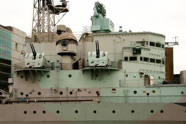 Dec View Hms Belfast Royal Navy Light Cruise 2007 런던의 — 스톡 사진