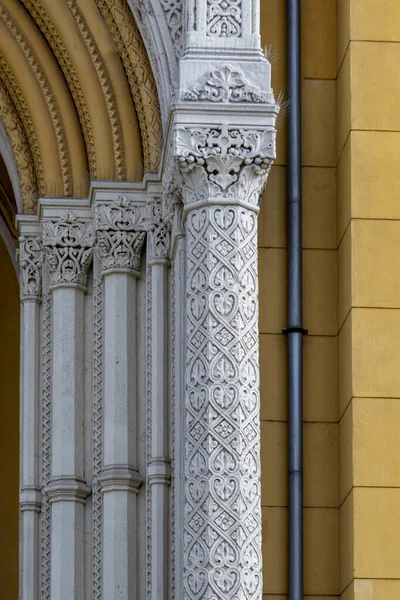 Detalhe Fachada Edifício Cidade Barcelona — Fotografia de Stock