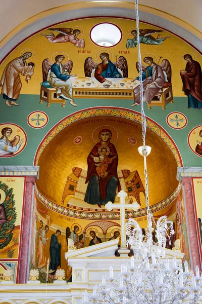 Chipre Maio 2009 Interior Igreja Ortodoxa Grega Durante Celebração Páscoa — Fotografia de Stock