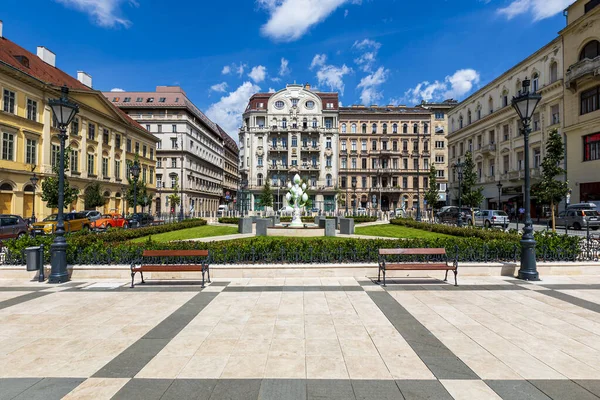 Budapeste Hungria Recém Renovada Praça Josef Nador Parte Núcleo Centro — Fotografia de Stock