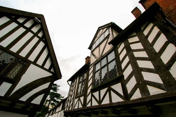 Вид Старые Здания Городе Уорик Англия — стоковое фото
