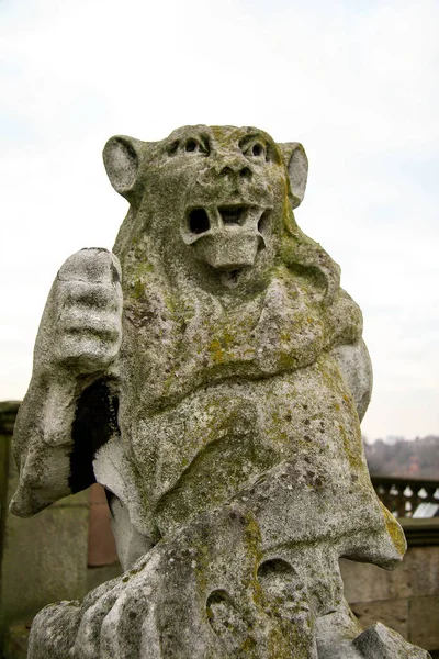 Statue Lion City Barcelona — Stock Photo, Image