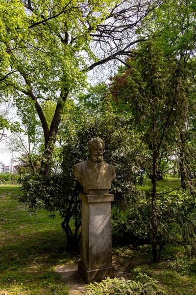 Estátua Velha Mihly Munkcsy Pintor Húngaro Parque Dia Ensolarado — Fotografia de Stock