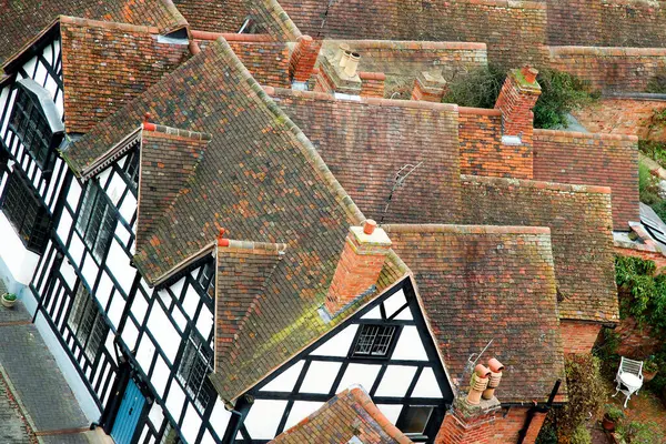 Blick Auf Alte Gebäude Warwick Town England — Stockfoto