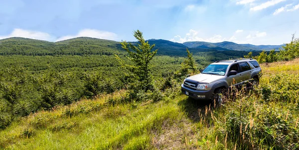 Auto Sulla Strada Montagna — Foto Stock