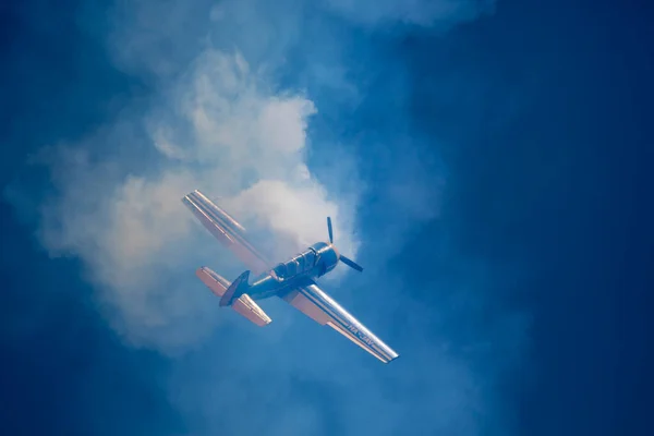 Avião Voando Céu — Fotografia de Stock