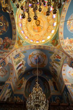 Limmasol, Cyprus - May 21, 2009: Interior of the Panagia Katholiki Cathedral in Limassol, Cyprus Interior of Greek orthodox Church