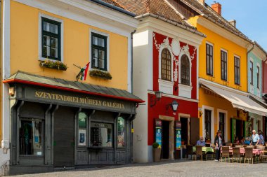 Sopron, Macaristan - 2 Haziran 2019: Tarihi Eski Şehir. Sopron 'un kasabası 300-500 yıl öncesi gibi..