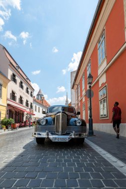 Victoria BC Canada - 27 Ağustos 2017: Geleneksel Vancouver Adası Motor Toplantısı 'nda egzotik ithal otomobiller sergileniyor. 