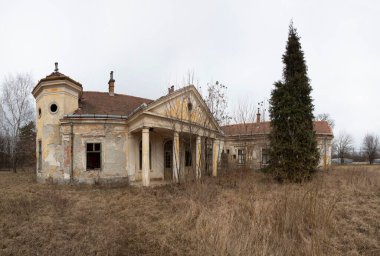 Macaristan - İlkbahar aylarında Ülke Harabeleri veya 16. yüzyıldan kalma Avcılık Şatosu.