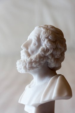 Greece, Athene - May 19 2009: Statue of Plato, ancient Greek philosopher. These illustrative copies are for sale.