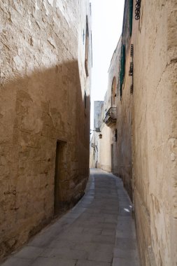 Old narrow line in Valletta is the capital city of Malta