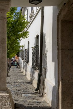 Sopron, Macaristan - 2 Haziran 2019: Tarihi Eski Şehir. Sopron 'un kasabası 300-500 yıl öncesi gibi..
