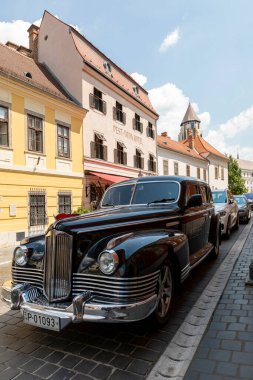 Victoria BC Canada - 27 Ağustos 2017: Geleneksel Vancouver Adası Motor Toplantısı 'nda egzotik ithal otomobiller sergileniyor. 