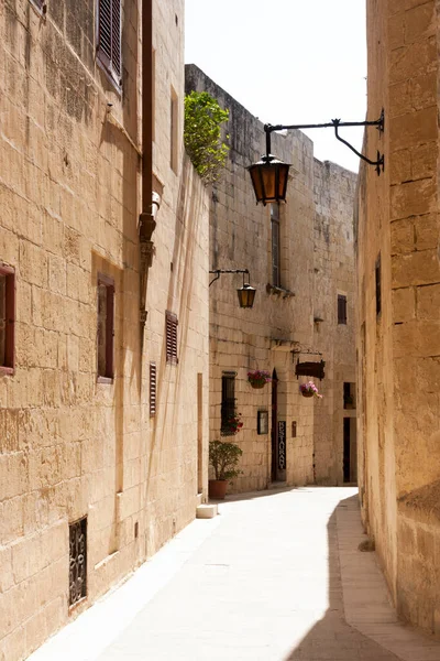 Old Narrow Line Valletta Capital City Malta — Stok fotoğraf