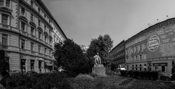 Budapeszt Węgry Cze 2018 Czarno Biały Widok Panoramiczny — Zdjęcie stockowe