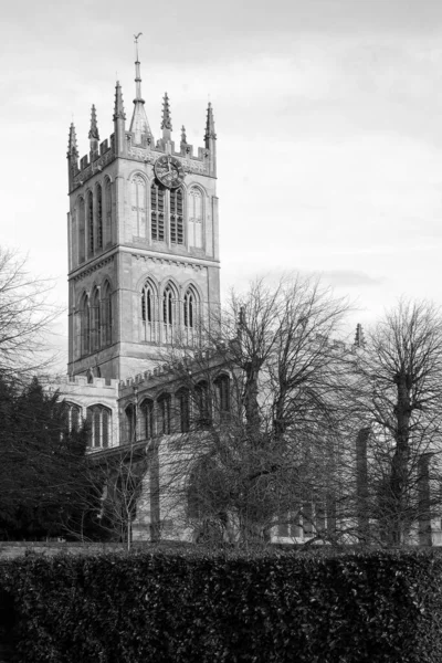 Vue Extérieure Église Sainte Marie Belle Journée Melton Mowbray Leicestershire — Photo