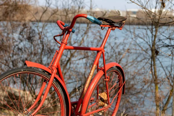 Fahrrad Park Vor Naturkulisse — Stockfoto