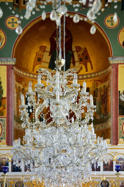 Chipre Mayo 2009 Interior Iglesia Ortodoxa Griega Durante Celebración Pascua —  Fotos de Stock