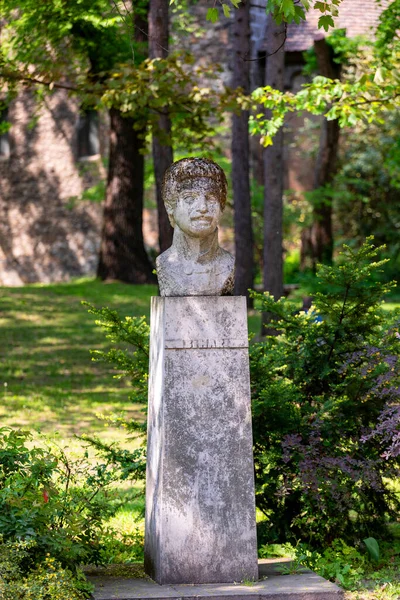 부다페스트 부다페스트 Apr 2018 마거릿 아래있는 헝가리 조각상들 — 스톡 사진