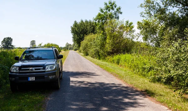 Hungría Cordillera Bukk Junio 2021 Toyota 4Runner Suv Recorriendo Las — Foto de Stock