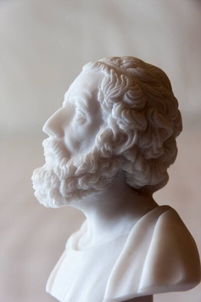 Greece, Athene - May 19 2009: Statue of Plato, ancient Greek philosopher. These illustrative copies are for sale.