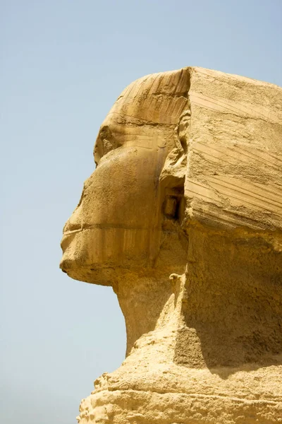 Die Sphinx Fabelwesen Mit Dem Kopf Eines Menschen Und Dem — Stockfoto