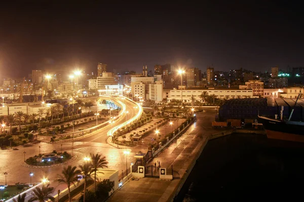 View City Lighting Nighttime — Stockfoto