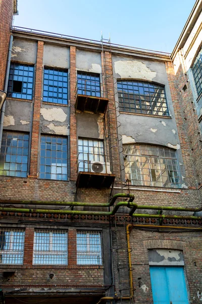 Ruinen Einer Alten Fabrik Hintergrund — Stockfoto