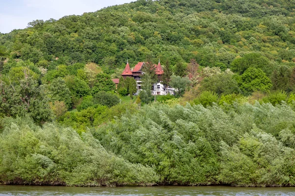 Donau Ungarn 2018 Vintage Jagdhaus Komplett Renoviert Ufer Der Donau — Stockfoto