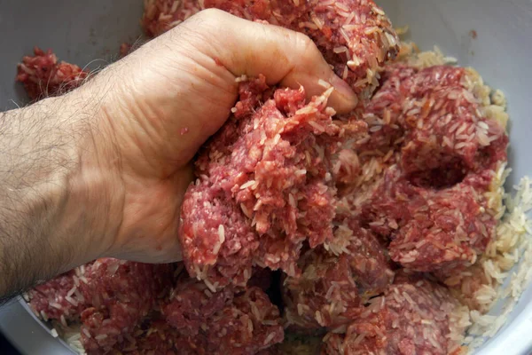 Minced Meat Pork Beef — Stock Photo, Image