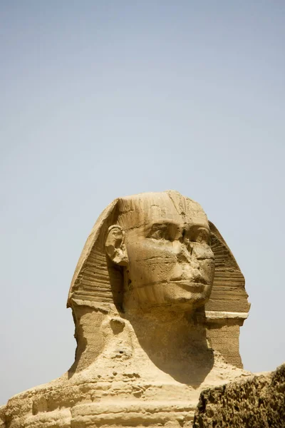 Sfinxen Mytisk Varelse Med Huvudet Människa Och Kroppen Ett Lejon — Stockfoto