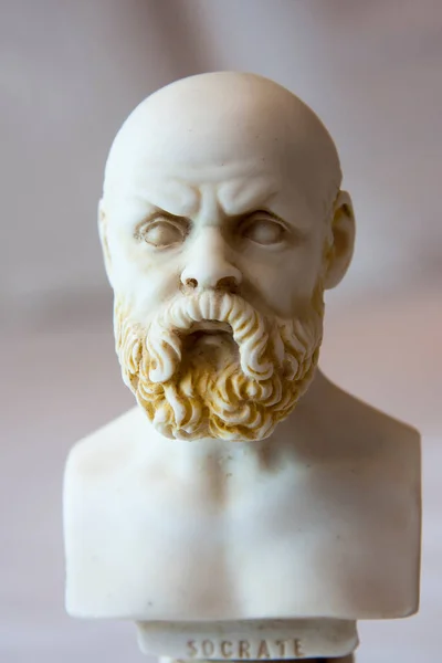 Греция Афина Мая Иллюстративная Статуя Сократа Жила Афинах 470 399 — стоковое фото