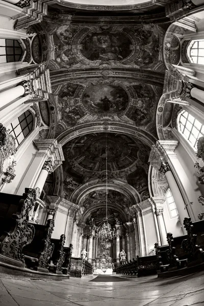 Wide Angle Shot Beautiful Cathedral Black White — Stockfoto