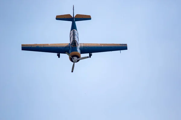 Avião Voando Céu — Fotografia de Stock